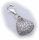 Charm Herz Zirkonia Silber 925 Einhänger  Sterlingsilber Qualität