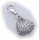 Charm Herz Zirkonia Silber 925 Einhänger  Sterlingsilber Qualität