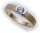 Damen Ring Bicolor echt Gold 585 Zirkonia mattiert Gelbgold Qualität