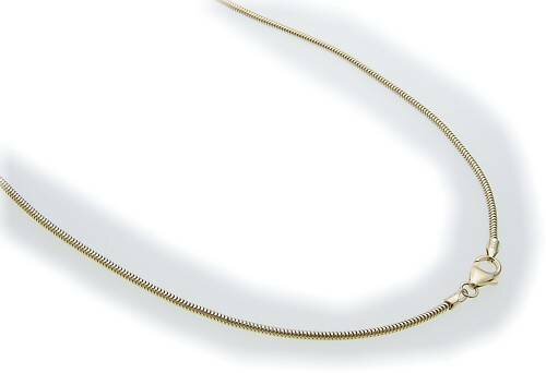 Collierkette in Gold 585 2,0 mm Schlangenkette 45cm Gelbgold Unisex Halskette