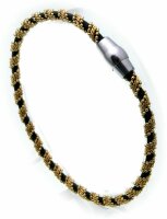 Damen Armreif Armband echt Silber 925 vergoldet mit...