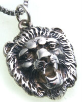 Anhänger Löwe Kopf echt Silber 925 Sterlingsilber Unisex Raubkatze Löwenkopf