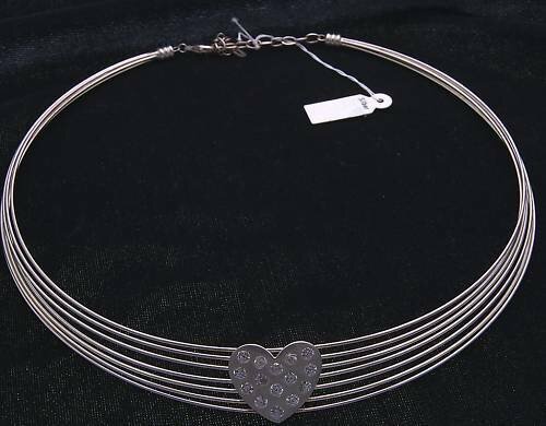 Damen Collier echt Silber 925 Zirkonia Sterlingsilber Sonderpreis Halskette