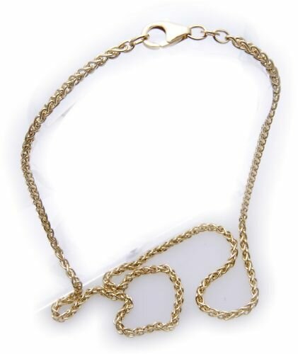Damen Collier Zopfkette in Gold 333 42 cm 8kt Halskette Gelbgold