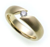 Damen Ring Brillant 0,15ct echt Gold 585 massiv Gelbgold...