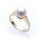 Damen Ring echt Gold 333 Perle 8,5 mm Glanz Gelbgold Zuchtperle Qualität