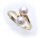 Damen Ring echt Gold 333 Perlen 6 mm Supergünstig Gelbgold Perle
