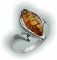 Damen Ring echt Bernstein aus der Ostsee echt Silber 925 Sterlingsilber AB39