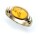 Damen Ring echter Bernstein aus de Ostsee echt Gold 585 Gelbgold 14k N8551 BE 5