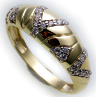 Damen Ring echt Gelbgold 333 8kt Zirkonia Gold Top...