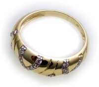 Damen Ring echt Gelbgold 333 8kt Zirkonia Gold Top Qualität Damenring Neu