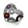 Damen Ring Herzform Zirkonia echt Silber 925 mit Lack Sterlingsilber