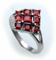Damen Ring m. Granat und in echt Silber 925 Granatring Sterlingsilber Qualität