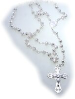 Halskette Rosenkranz Collier Kreuz mit Jesus echt Silber...