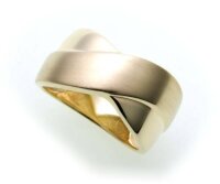 Damen Ring echt Gold 333 teilmattiert Gelbgold Qualität