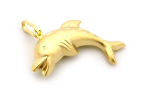 Kinder Anhänger Delfin 3D Gelbgold echt 333 Gold 8kt...