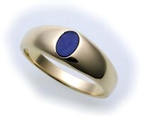 Neu Herren Ring echt Gold 585 14 karat Lapis Lazuli echt...