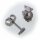 Ohhringe Stecker aus Titan Glanz teilmmatt