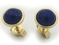 Ohrringe echt Lapis Lazuli echt Gold 585 Stecker...