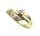 Damen Ring echt Gold 333 Zirkonia teilmattiert Gelbgold Qualität