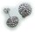 Ohrringe Stecker mit Kristall Weiß echt Silber 925 Sterlingsilber Unisex