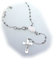 Rosenkranz Collier Kreuz Silber 925 Sterlingsilber...