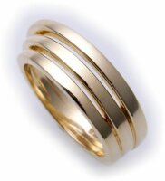 Damen Ring echt Gold 375 poliert massiv 3 teilig 9kt...