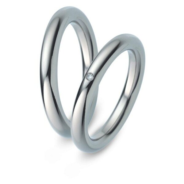 Titanfactory Titan Trauringe TF108 mit 1 Brillanten ges. 0.01 ct. w/si 52427