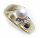 Damen Ring echt Gold 585 Brillant 0,03ct und Perle Gelbgold Diamant