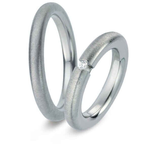 Titanfactory Titan Trauringe TF110 mit 1 Brillanten ges. 0.05 ct. w/si 52437