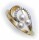 Damen Ring echt Gold 585 Brillant 0,10ct und Perlen Gelbgold Diamant Zuchtperle