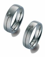 Titanfactory Titan Trauringe TF36 mit Brillant   0.01 ct....
