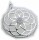 Anhänger Blume des Lebens in echt Silber 925 Sterlingsilber mit Zirkonia