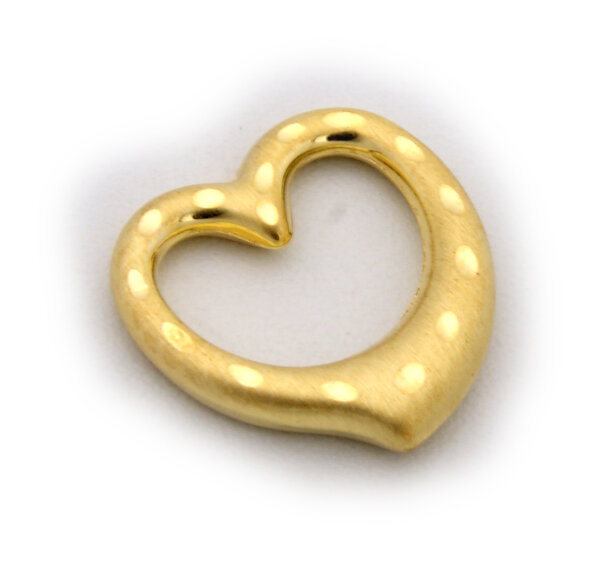 Anhänger Herz 3 D Swinging Heart diamantiert echt 333 Gold Gelbgold Damen Neu