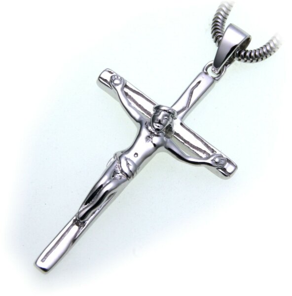 Anhänger Kreuz Jesus echt Silber 925 39 Christus Kruzifix Sterlingsilber Unisex