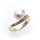 Damen Ring echt Gold 585 Perle 7,5 mm Brillant 0,02ct. Gelbgold Perlen Diamant
