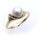Damen Ring echt Gold 585 Perle 7,5 mm Glanz günstig Gelbgold Qualität Zuchtperle