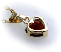 Anhänger m. Granat Silber 925 verg. Granatanhänger Herz Sterlingsilber Unisex