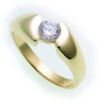 Damen Ring echt Gold 585 Zirkonia poliert Gelbgold 14kt...