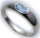 Bestpreis Damen Ring echt Weißgold 333 Topas  8kt Qualität Gold Blautopas Blau