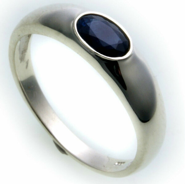 Bestpreis Damen Ring echt Weißgold 585 Safir 14kt Qualität Saphir Gold Germany
