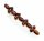 Brosche Granat echt Gold 585 Granatbrosche Stabbrosche Gelbgold Damen 14kt 3927/