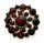 Brosche m. Granat echt Gold 585 Granatbrosche Gelbgold Damen 14kt 3900/5GR