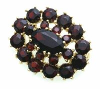 Brosche m. Granat echt Silber 925 Granatbrosche...