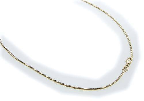 Collierkette in Gold 585/- 1,6 mm Schlangenkette 40cm Gelbgold Unisex Halskette