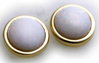 Damen Ohrringe echt Opal groß 10mm echt Gold 585...