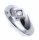 Damen Ring echt Weißgold 585 Brillant 0,10ct Gold 14kt Diamant Gold Diamant