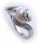 Damen Ring echt Weißgold 585 Brillant 0,10ct und Perlen Gold 585er-