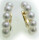 Damen Ohrringe Klapp Creolen Gold 333 er- Perlen 4,5 mm Gelbgold 8kt Qualität