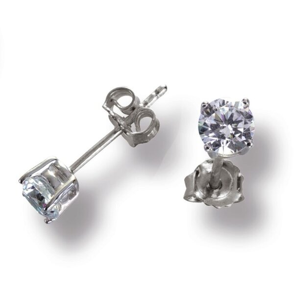Damen Ohrringe Ohrstecker Weißgold 585 Brillant 0,60 ct. Stecker Gold Viola